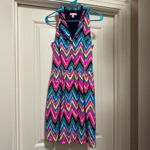 Lilly Pulitzer Hearts A Flutter Chevron Dress Size 2